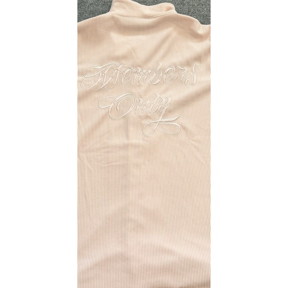 Members Only Y2K Pink Ribbed Camp Shirt Mens Large Embroidered Bowling - Picture 12 of 14